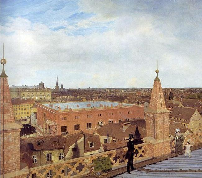 Eduard Gaertner Panorama of Berlin. Sweden oil painting art